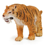 Walking Smilodon Figure, left-front view on a white background