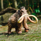 Woolly Mammoth Figure, displayed in a natural scene