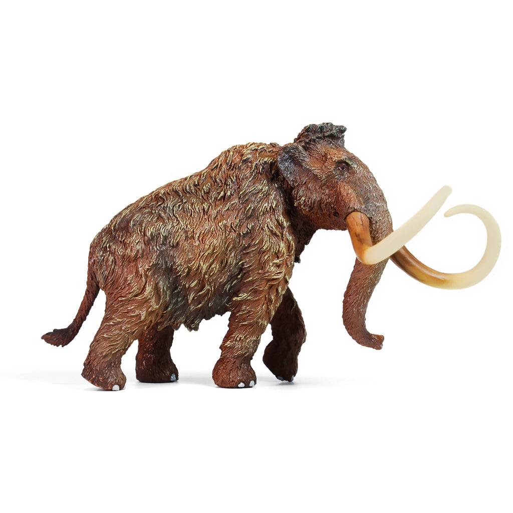 Woolly Mammoth Figure, right-side view on a white background