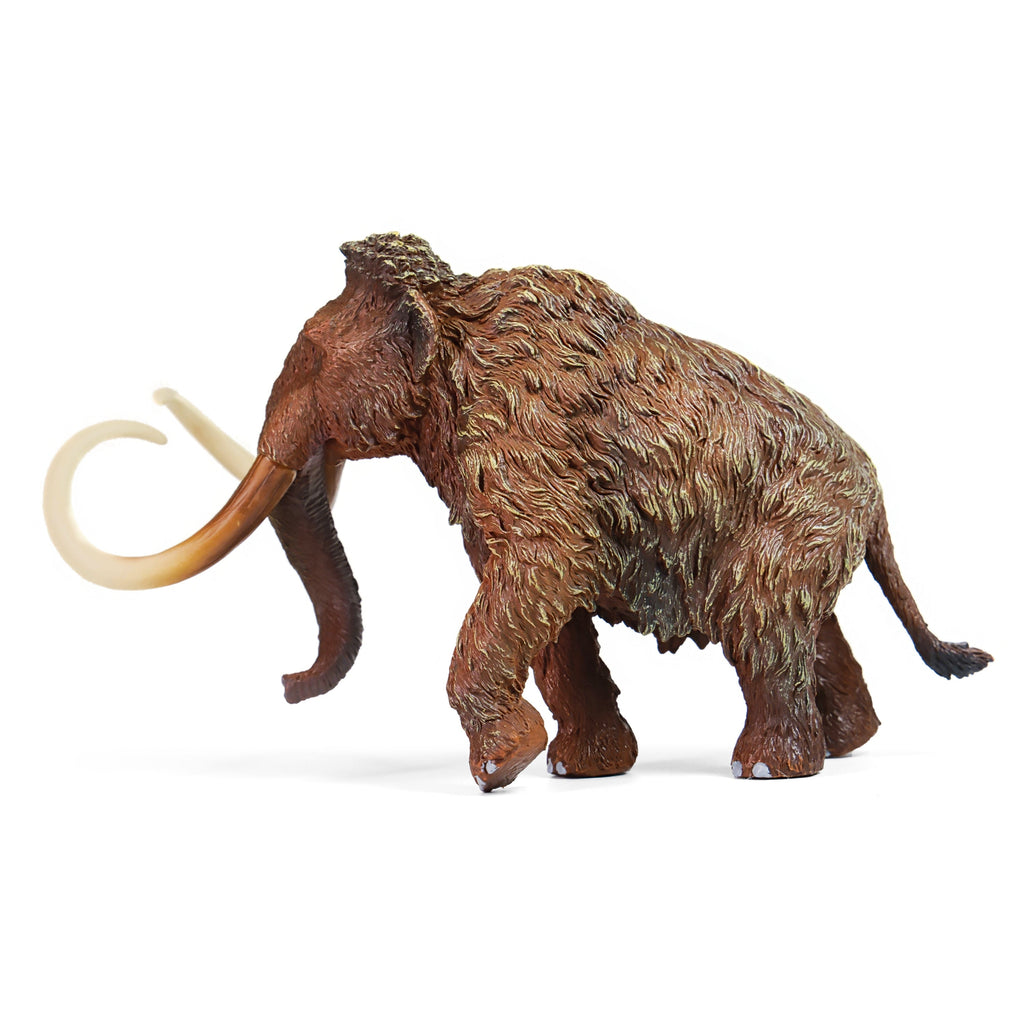Woolly Mammoth Figure, left-side view on a white background
