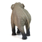 Yellow River Elephant Figure, rear view on a white background