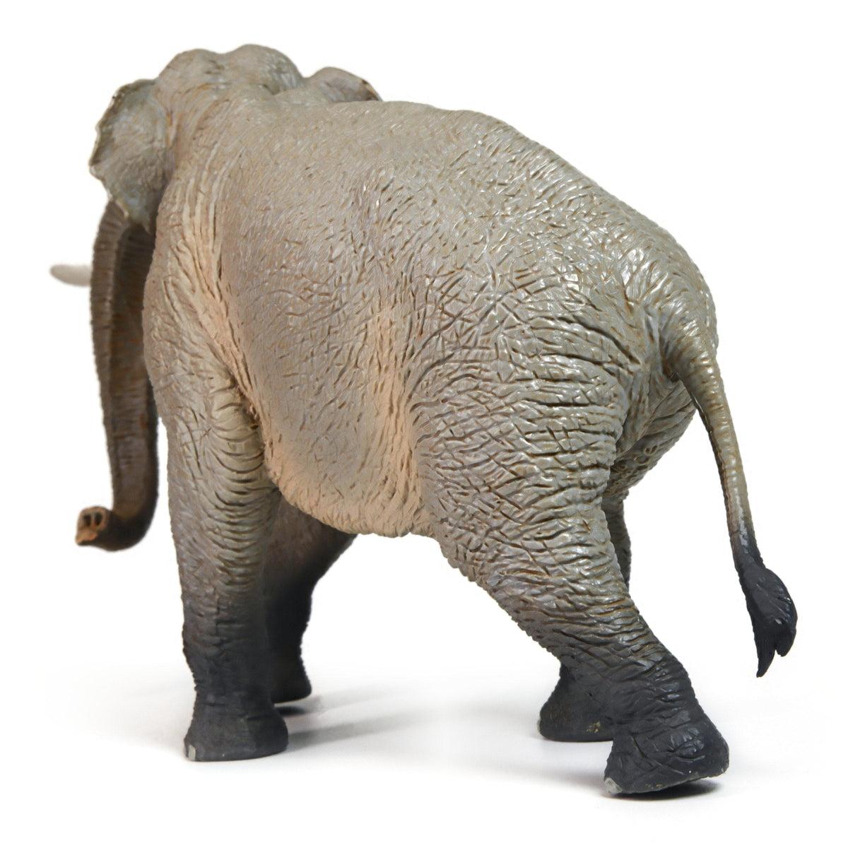 Yellow River Elephant Figure, left-rear view on a white background