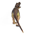 Brown Walking T. Rex Figure, rear view on a white background