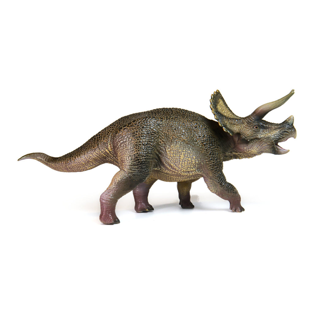 Triceratops Figure, right-side view on a white background
