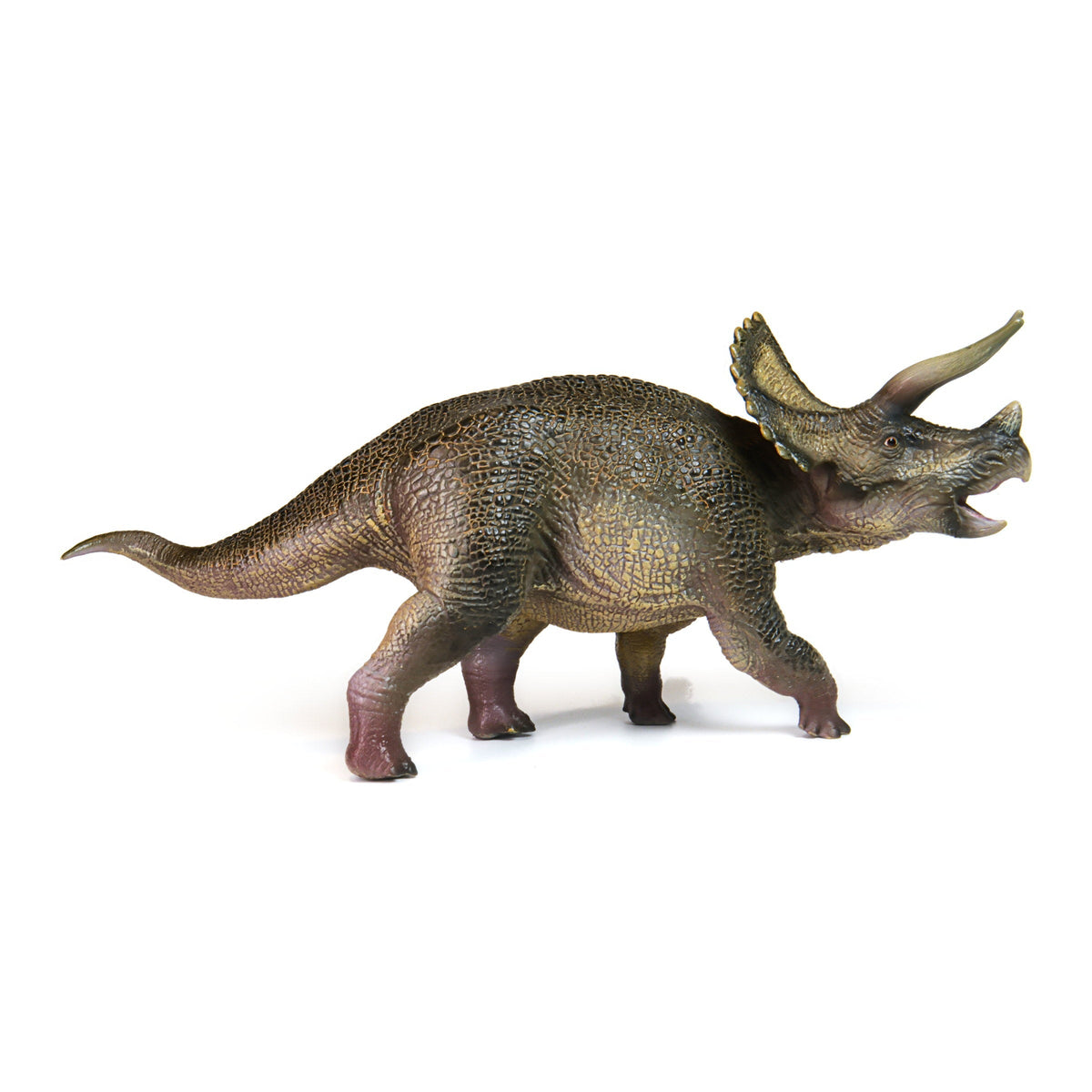 Triceratops Figure, right-side view on a white background
