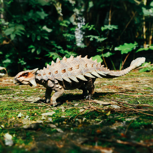 Ankylosaurus Figure, displayed in a natural scene