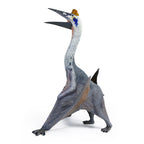 Blue Quetzalcoatlus Figure, left-side view on a white background