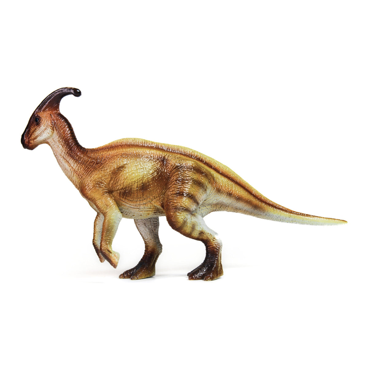 Parasaurolophus Figure, left-side view on a white background