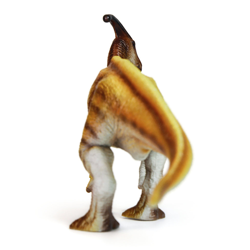 Parasaurolophus Figure, rear view on a white background