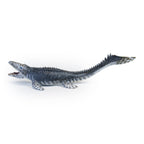 Mosasaurus Figure, left-side view on a white background