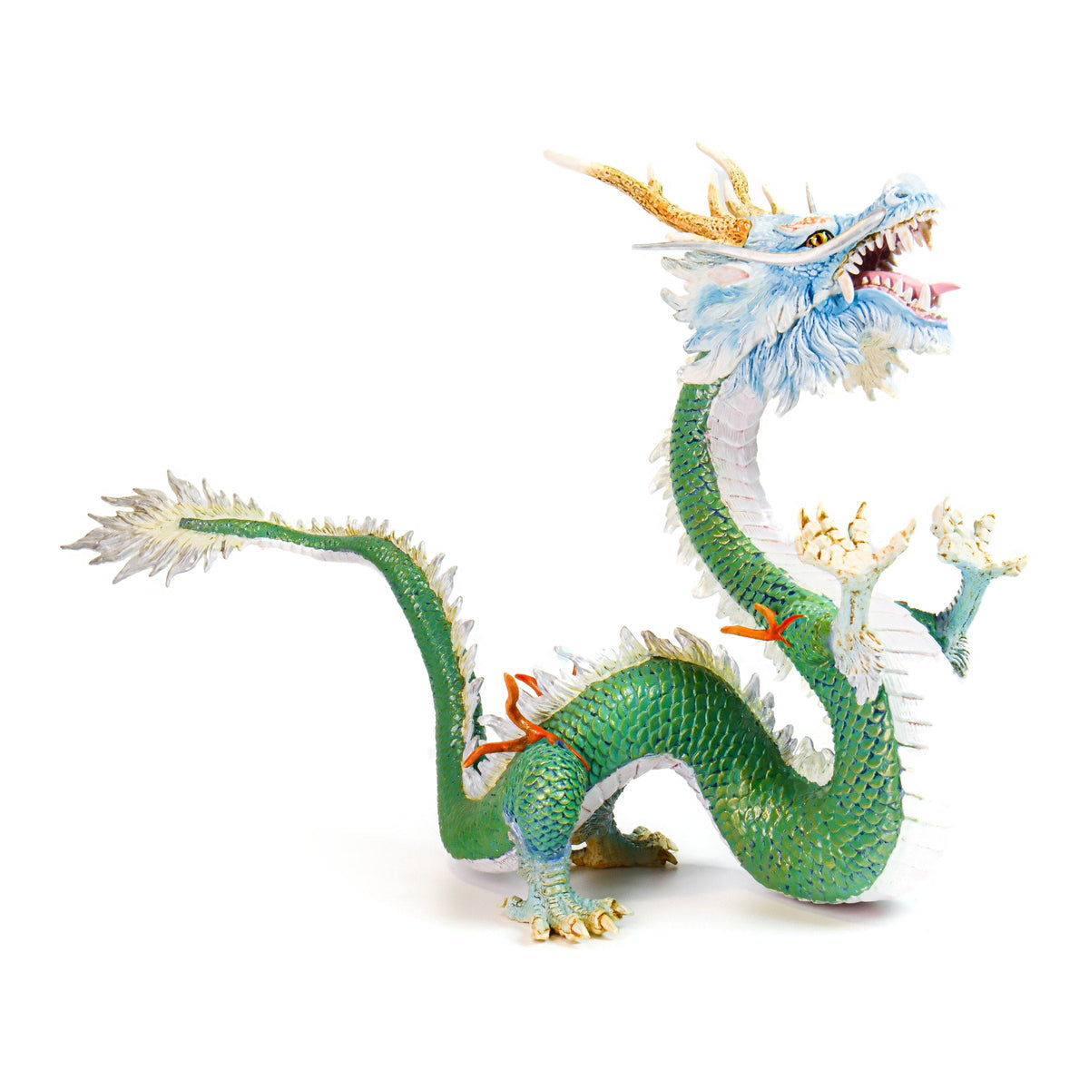 Premium Chinese Dragon Sculpture, product on a white background, primary view