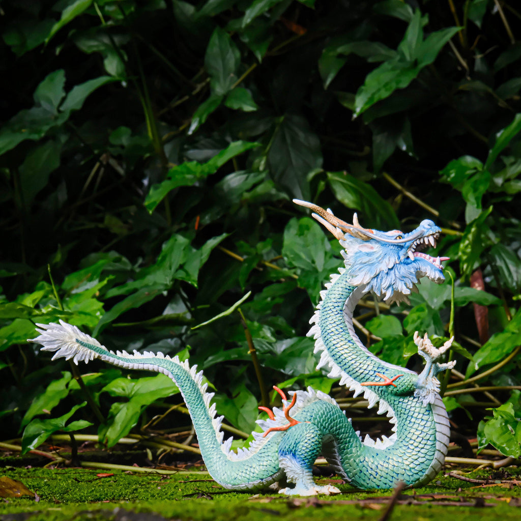 Premium Chinese Dragon Sculpture, displayed in a natural scene